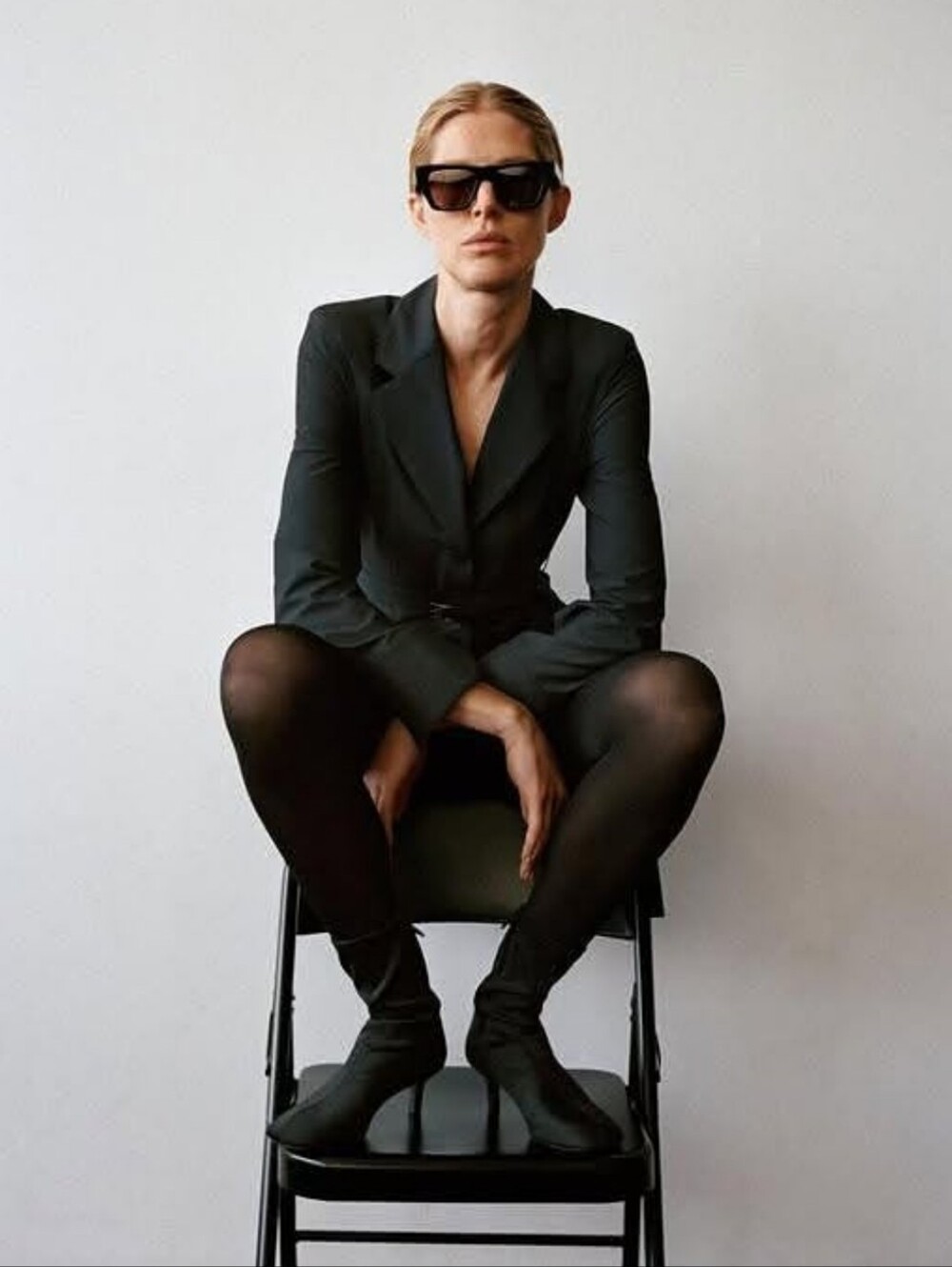Zara BELTED SHIRT DRESS BLAZER BLACK DRESS ZW COLLECTION